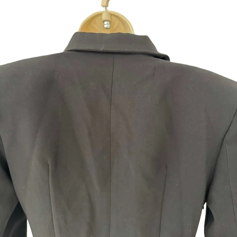 Pretty Little Thing by Naomi Campbell Black Tuxedo Jumpsuit NWT Wide Leg sz 6 - Picture 4 of 16